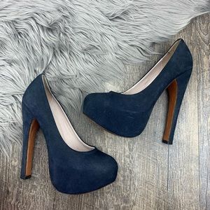 *RARE* Penelope & Coco Blue Suede Platform Heels- Great for Costume 🎃